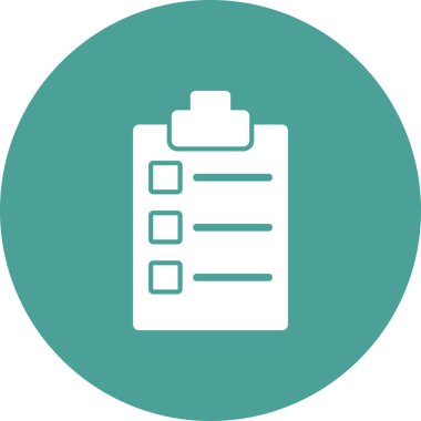 Kontrol listesi simgesi, vektör illüstrasyonu  