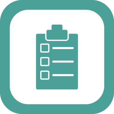 Kontrol listesi simgesi, vektör illüstrasyonu  