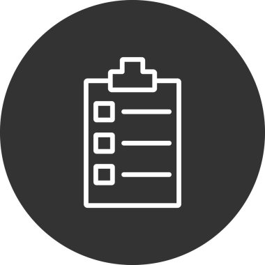 Kontrol listesi simgesi, vektör illüstrasyonu  