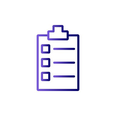 Kontrol listesi simgesi, vektör illüstrasyonu  