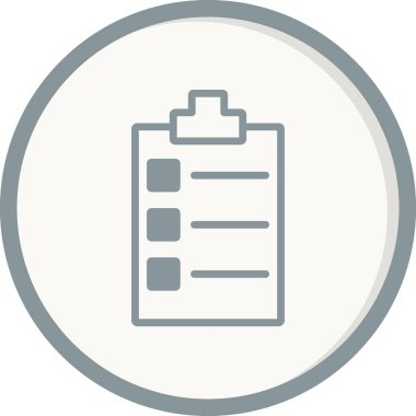 Kontrol listesi simgesi, vektör illüstrasyonu  