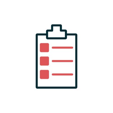 Kontrol listesi simgesi, vektör illüstrasyonu  