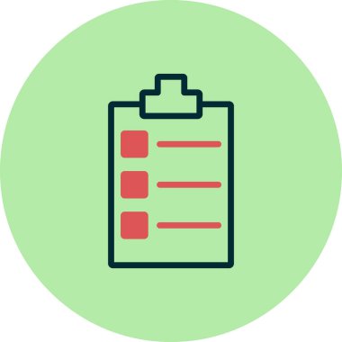 Kontrol listesi simgesi, vektör illüstrasyonu  