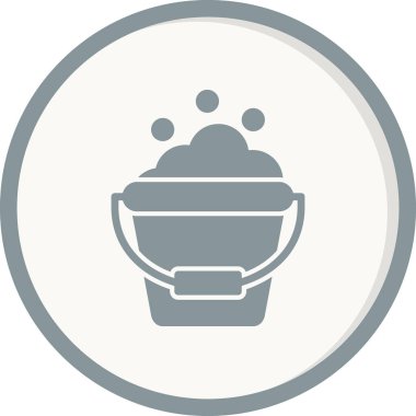 Temizleme kovası simgesi, vektör illüstrasyonu