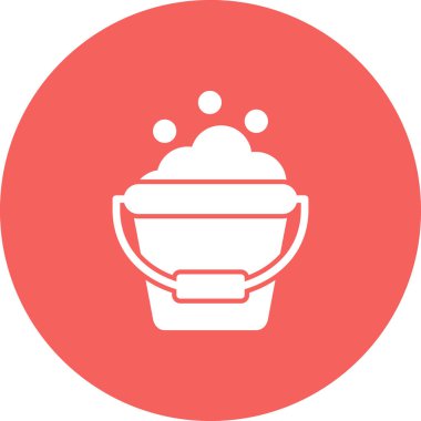 Temizleme kovası simgesi, vektör illüstrasyonu