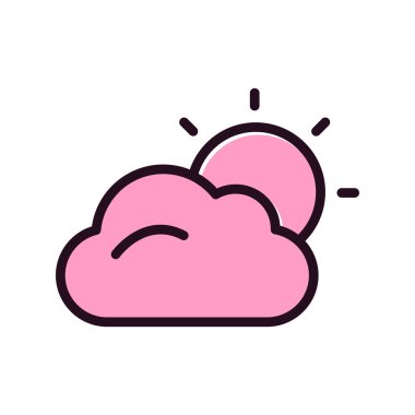 bulut hava illüstrasyon sembol simge vektör