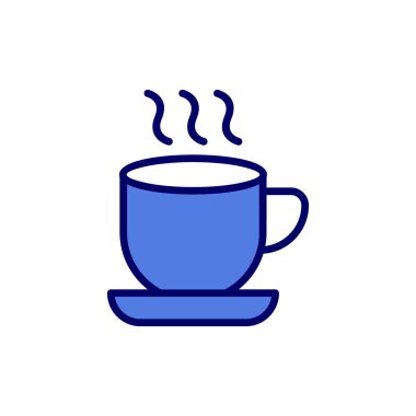 kahve fincanı simgesi, vektör illüstrasyonu  