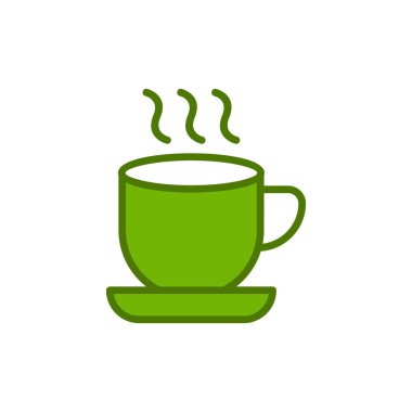 kahve fincanı simgesi, vektör illüstrasyonu  
