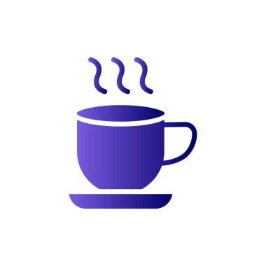 kahve fincanı simgesi, vektör illüstrasyonu  