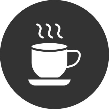 kahve fincanı simgesi, vektör illüstrasyonu  