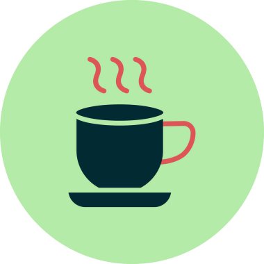 kahve fincanı simgesi, vektör illüstrasyonu  