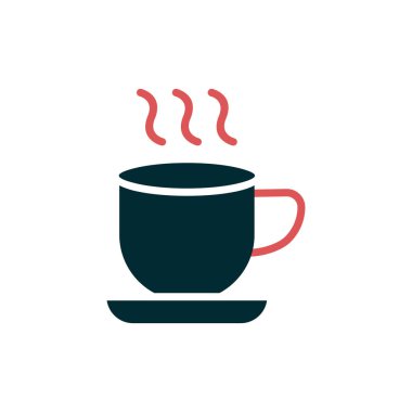 kahve fincanı simgesi, vektör illüstrasyonu  