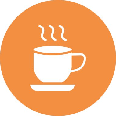 kahve fincanı simgesi, vektör illüstrasyonu  