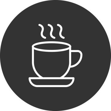 kahve fincanı simgesi, vektör illüstrasyonu  