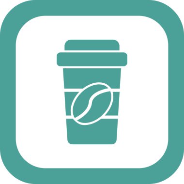 kahve fincanı simgesi, vektör illüstrasyonu  