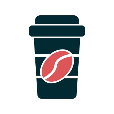 kahve fincanı simgesi, vektör illüstrasyonu  