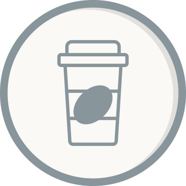 kahve fincanı simgesi, vektör illüstrasyonu  