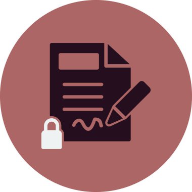 Gizlilik simgesi, vektör illüstrasyonu