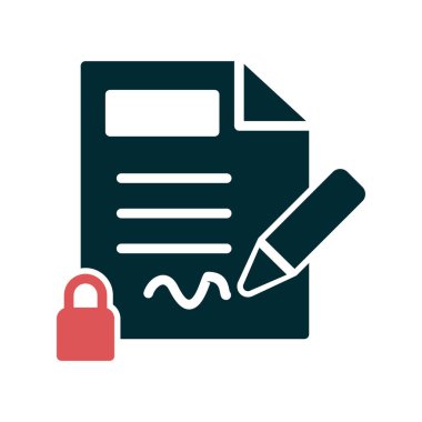 Gizlilik simgesi, vektör illüstrasyonu