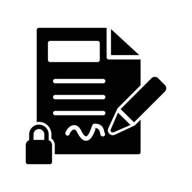 Gizlilik simgesi, vektör illüstrasyonu