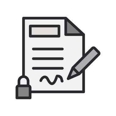 Gizlilik simgesi, vektör illüstrasyonu