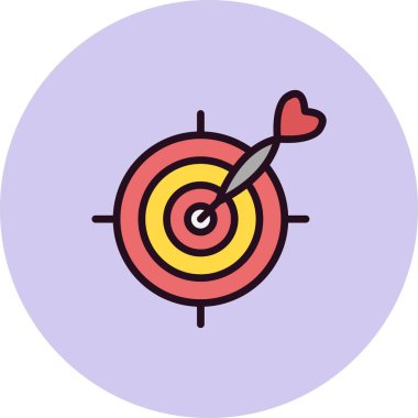 Hedef. Web simgesi basit illüstrasyon