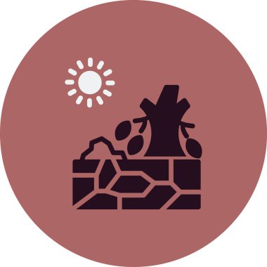 Web ve mobil için kuraklık simgesi vektörü, sembol, logo illüstrasyonu