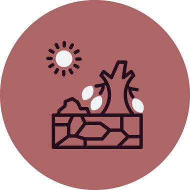 Web ve mobil için kuraklık simgesi vektörü, sembol, logo illüstrasyonu