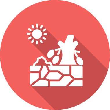 Web ve mobil için kuraklık simgesi vektörü, sembol, logo illüstrasyonu