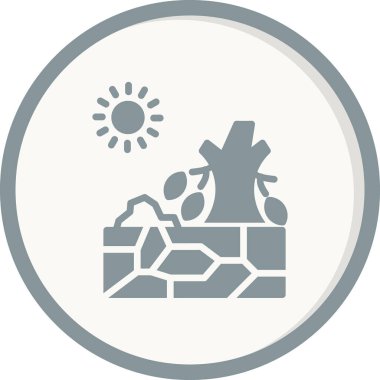 Web ve mobil için kuraklık simgesi vektörü, sembol, logo illüstrasyonu