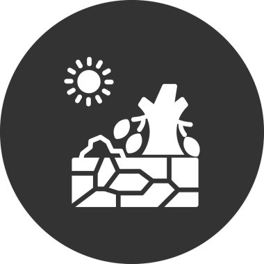 Web ve mobil için kuraklık simgesi vektörü, sembol, logo illüstrasyonu