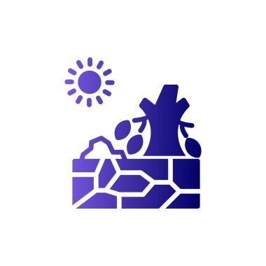 Web ve mobil için kuraklık simgesi vektörü, sembol, logo illüstrasyonu