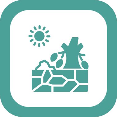 Web ve mobil için kuraklık simgesi vektörü, sembol, logo illüstrasyonu