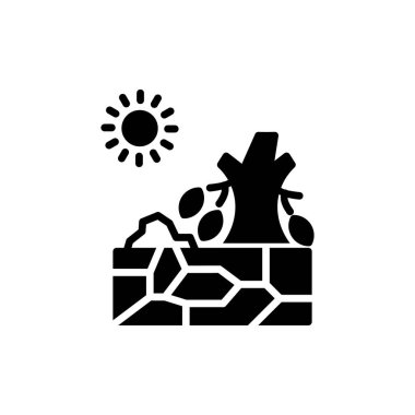 Web ve mobil için kuraklık simgesi vektörü, sembol, logo illüstrasyonu