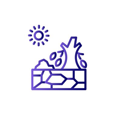 Web ve mobil için kuraklık simgesi vektörü, sembol, logo illüstrasyonu