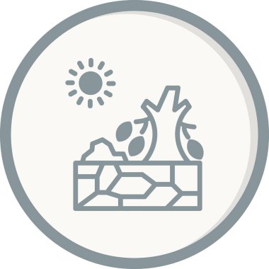 Web ve mobil için kuraklık simgesi vektörü, sembol, logo illüstrasyonu