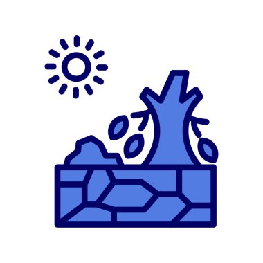 Web ve mobil için kuraklık simgesi vektörü, sembol, logo illüstrasyonu