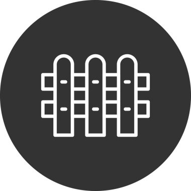 Çit. Web simgesi vektör illüstrasyonu