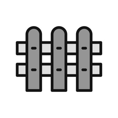 Çit. Web simgesi vektör illüstrasyonu