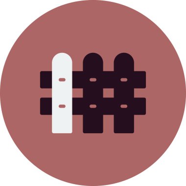 Çit. Web simgesi vektör illüstrasyonu