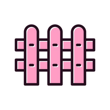 Çit. Web simgesi vektör illüstrasyonu