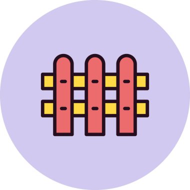 Çit. Web simgesi vektör illüstrasyonu