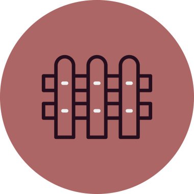 Çit. Web simgesi vektör illüstrasyonu