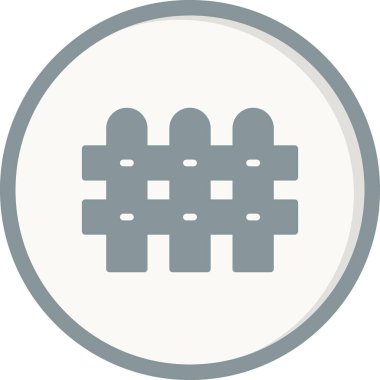 Çit. Web simgesi vektör illüstrasyonu