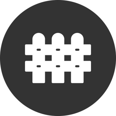 Çit. Web simgesi vektör illüstrasyonu