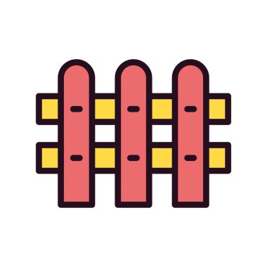 Çit. Web simgesi vektör illüstrasyonu