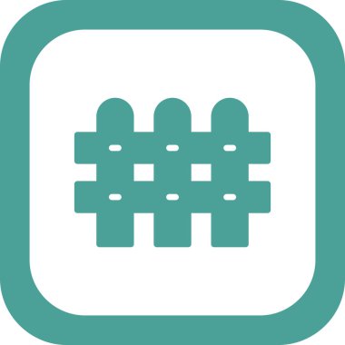 Çit. Web simgesi vektör illüstrasyonu