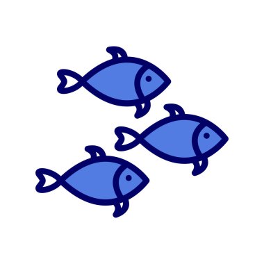 Balık ikonu. vektör illüstrasyonu