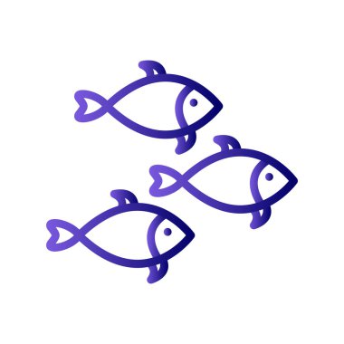 Balık ikonu. vektör illüstrasyonu