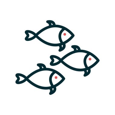 Balık ikonu. vektör illüstrasyonu